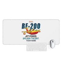 Thumbnail for Beriev Be-200ES - Cartoon + Name - Desk Mat - White