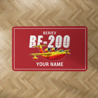 Thumbnail for Beriev Be-200ES - Cartoon + Name - Rectangle Carpet - Red
