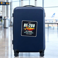 Thumbnail for Beriev Be-200ES - Cartoon + Name - Square Sticker - Suitcase