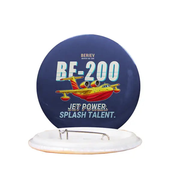 Beriev Be-200ES - Cartoon - Pin - Navy Blue