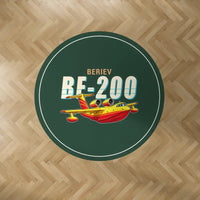 Thumbnail for Beriev Be-200ES - Cartoon - Round Carpet - Dark Green