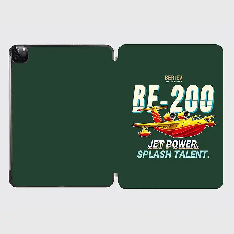 Beriev Be-200ES - Cartoon - iPad Case - Dark Green