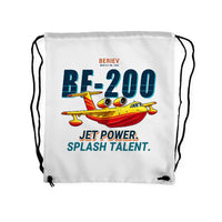 Thumbnail for Beriev Be-200ES - Drawstring Bag - Cartoon - White