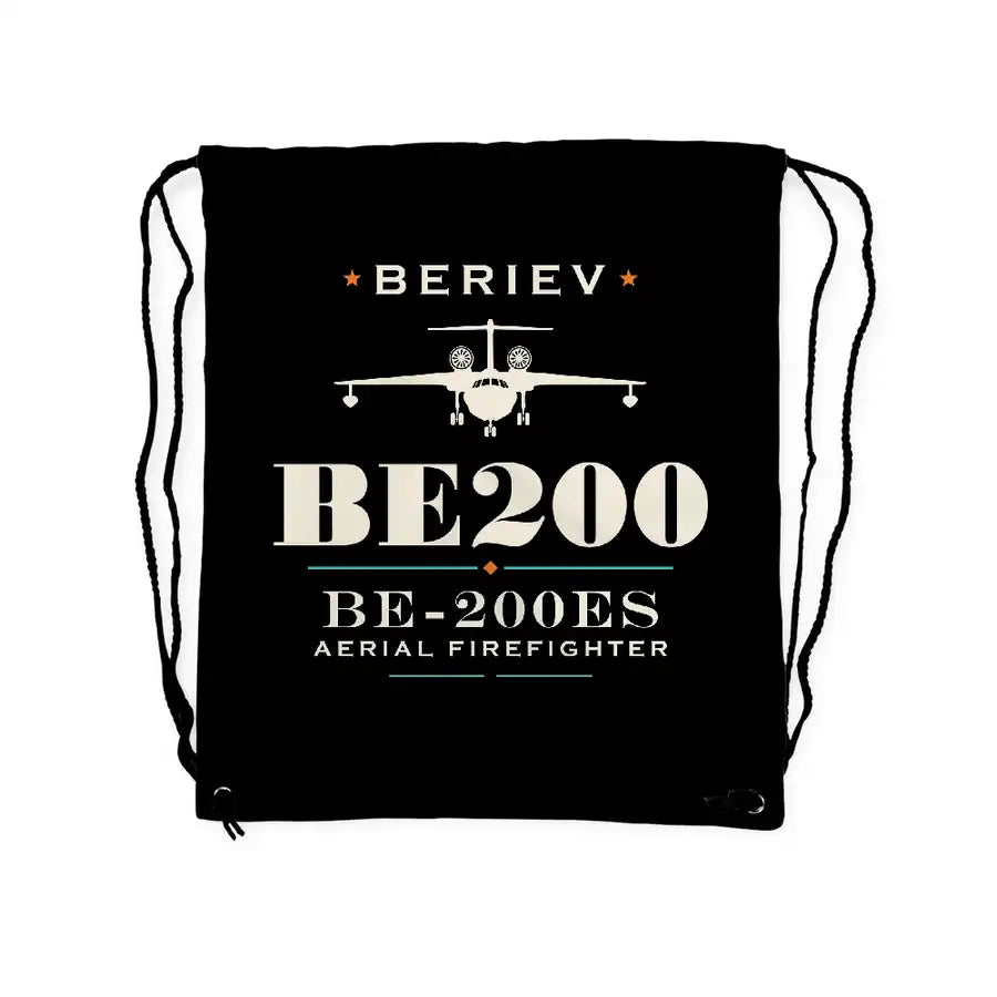 Beriev Be-200ES - Drawstring Bag - Heritage - Black