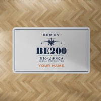 Thumbnail for Beriev Be-200ES - Heritage + Name - Rectangle Carpet - Light Gray