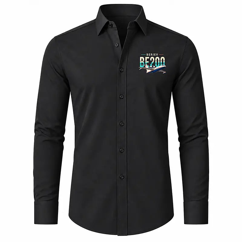 Beriev Be-200ES - Long Sleeve Shirt - Original - Black