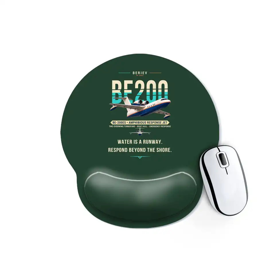 Beriev Be-200ES - Original - Ergonomic Mouse Pad - Dark Green