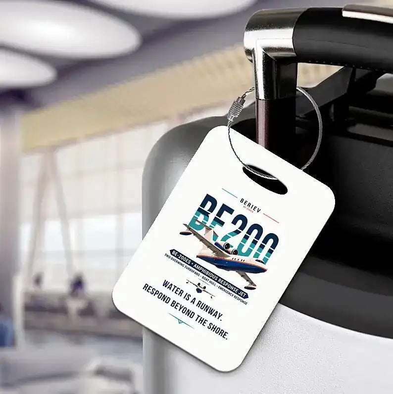 Beriev Be-200ES - Original - Luggage Tag - White