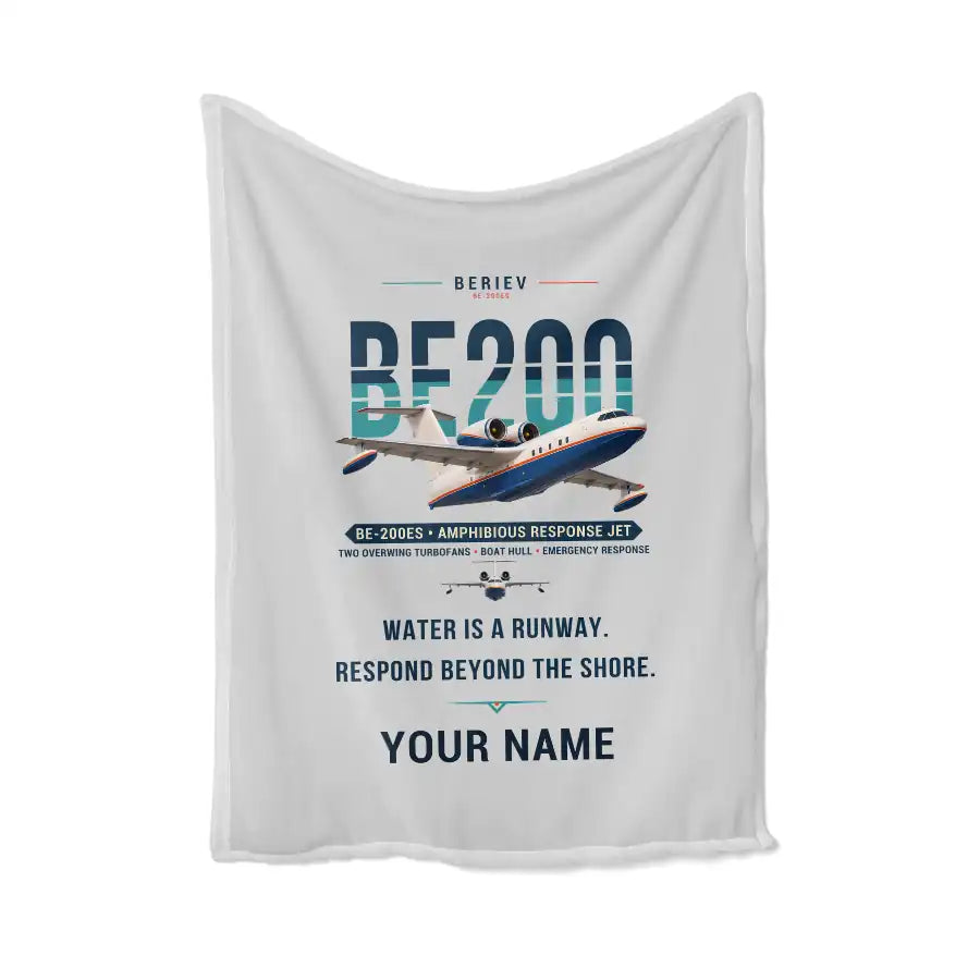 Beriev Be-200ES - Original + Name - Blanket - Light Gray