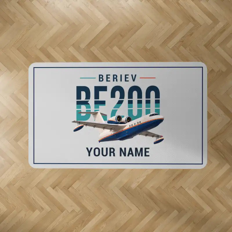 Beriev Be-200ES - Original + Name - Rectangle Carpet - Light Gray