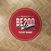 Thumbnail for Beriev Be-200ES - Original + Name - Round Carpet - Red