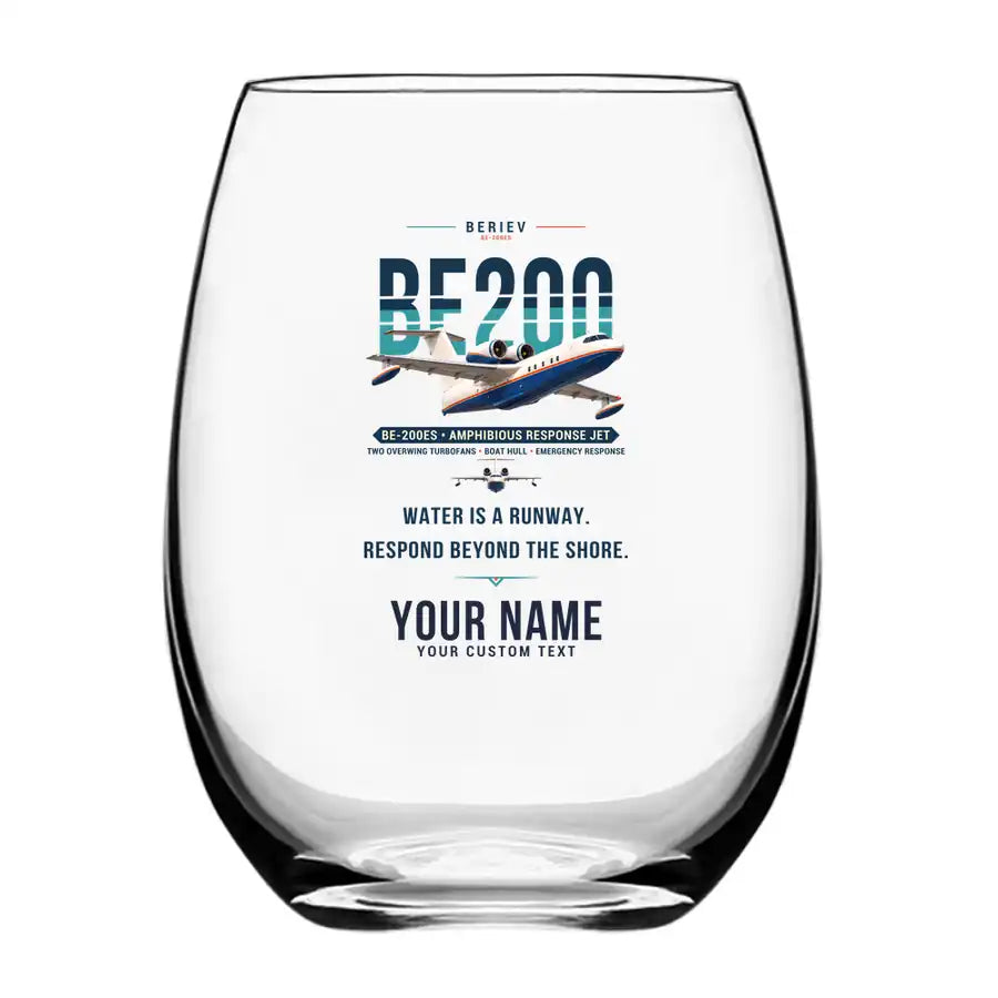 Beriev Be-200ES - Original + Name - Water & Drink Glass