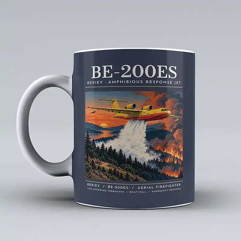 Beriev Be-200ES - Poster - Mug - Dark Blue