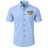 Thumbnail for Beriev Be-200ES - Short Sleeve Shirt - Cartoon - Light Blue