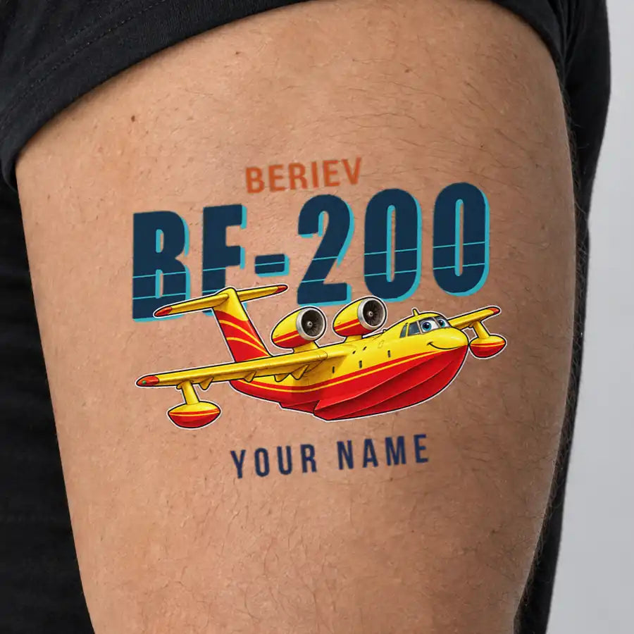 Beriev Be-200ES - Tattoo - Cartoon + Name - Man