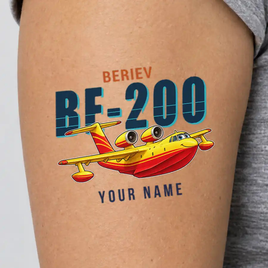 Beriev Be-200ES - Tattoo - Cartoon + Name