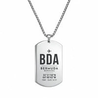 Thumbnail for Bermuda L.F. Wade International Airport BDA - Necklace - Original Design - Silver