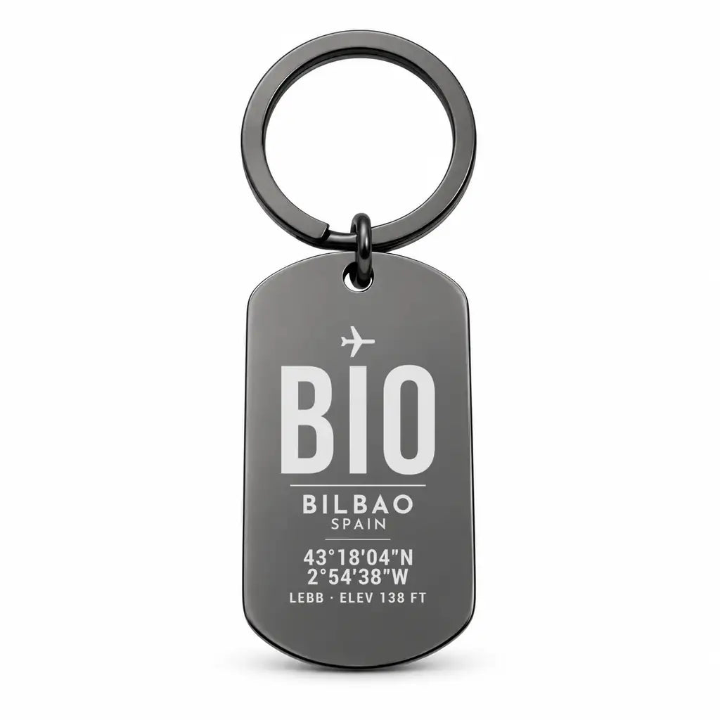 Bilbao Airport BIO - Key Chain - Original Design - Black