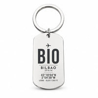 Thumbnail for Bilbao Airport BIO - Key Chain - Original Design - Silver