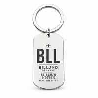 Thumbnail for Billund Airport BLL - Key Chain - Original Design - Silver