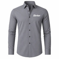 Thumbnail for Binter Canarias Airlines Long Sleeve Shirt - Gray