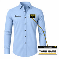 Thumbnail for Binter Canarias Airlines Long Sleeve Shirt - Light Blue + NAME