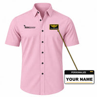 Thumbnail for Binter Canarias Airlines Short Sleeve Shirt - Pink + NAME