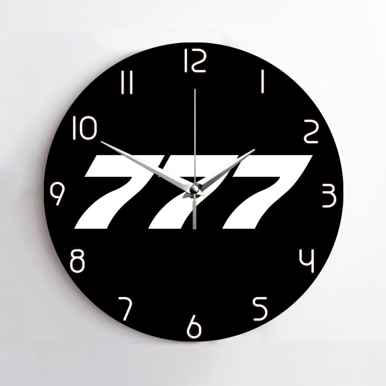 777 Flat Text Designed Wall Clocks