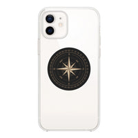 Thumbnail for Black Vintage Style Compass Designed Transparent Silicone iPhone Cases