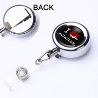 Thumbnail for I Love Aviation Designed Retractable ID Card Badge
