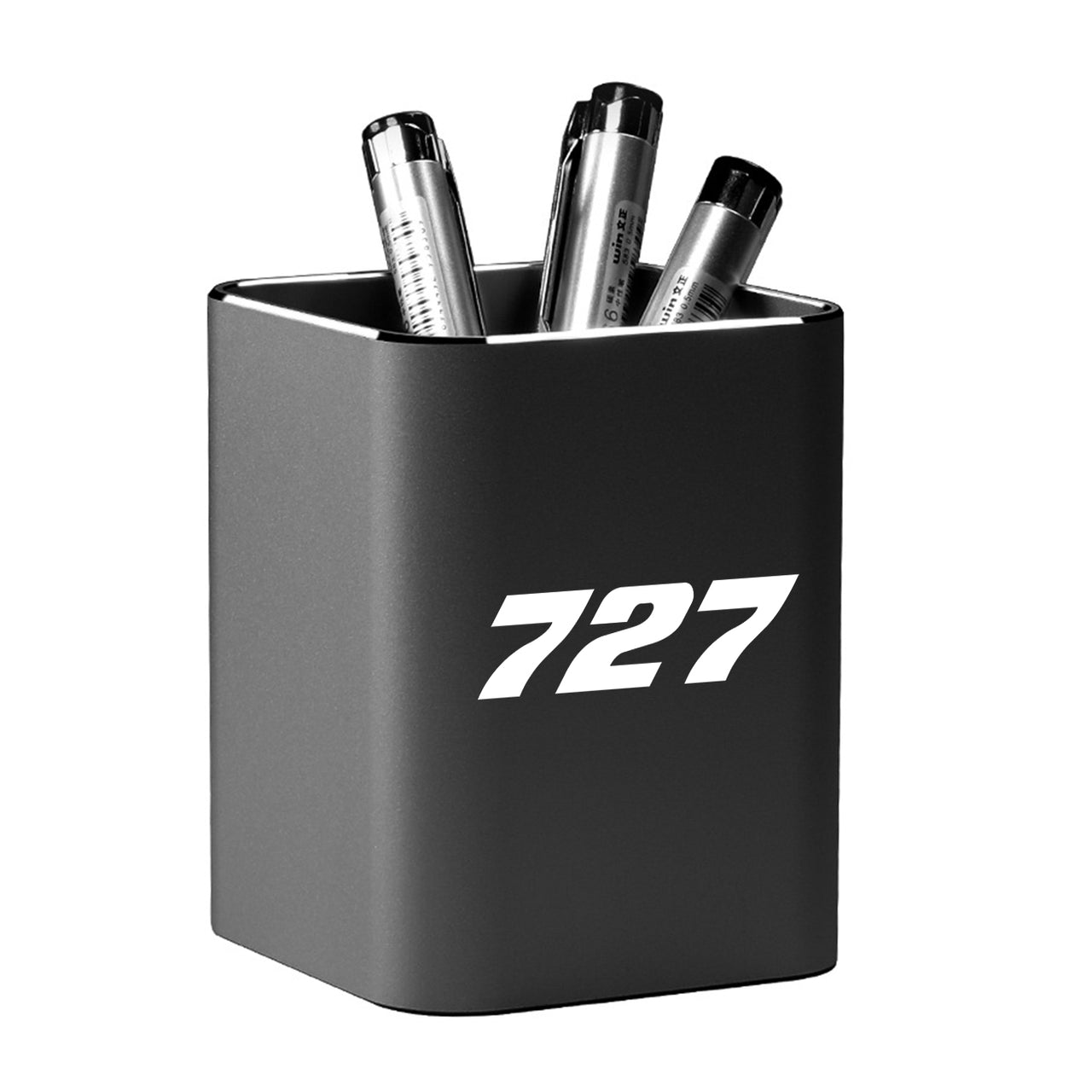 727 Flat Text Designed Aluminium Alloy Pen Holders