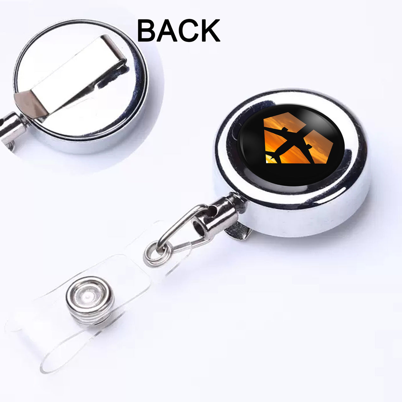 Supermen of The Skies (Sunset) Designed Retractable ID Card Badge