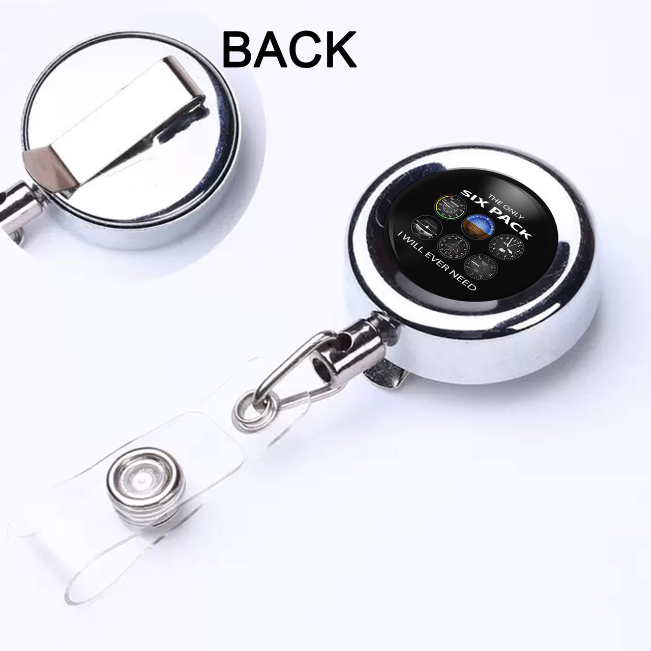 The Only Six Pack I Will Ever Need Designed Retractable ID Card Badge