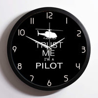 Thumbnail for Trust Me I'm a Pilot (Helicopter) Designed Wall Clocks