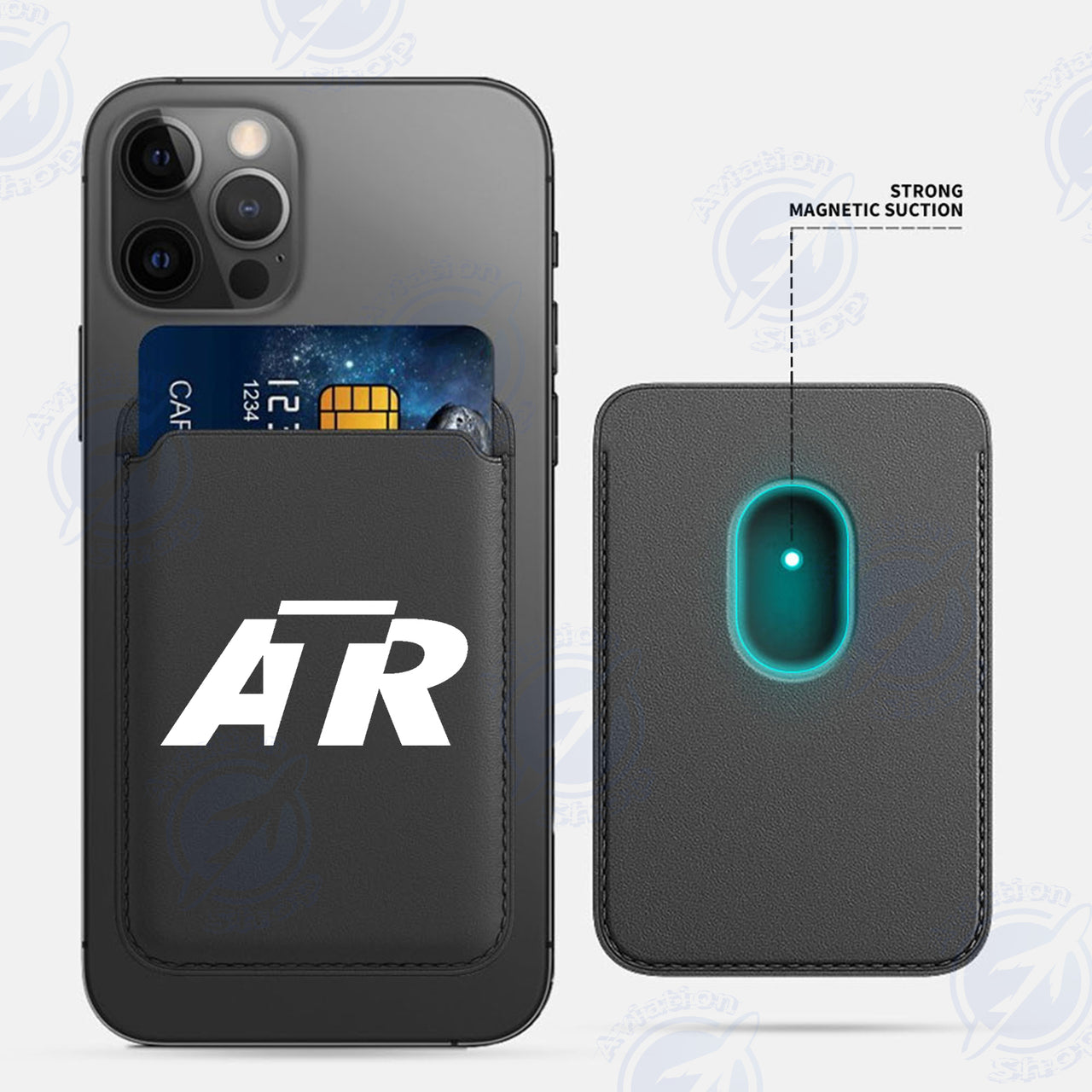 ATR & Text iPhone Cases Magnetic Card Wallet