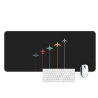Thumbnail for Black & White Super Travel Icons Black Designed Desk Mats
