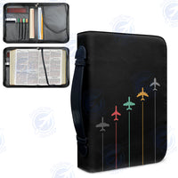 Thumbnail for Black & White Super Travel Icons Black Designed PU Accessories Bags