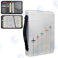 Thumbnail for Black & White Super Travel Icons Light Gray Designed PU Accessories Bags