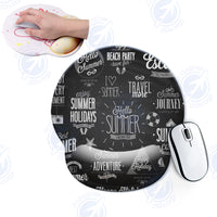 Thumbnail for Black & White Super Travel Icons Designed Ergonomic Mouse Pads