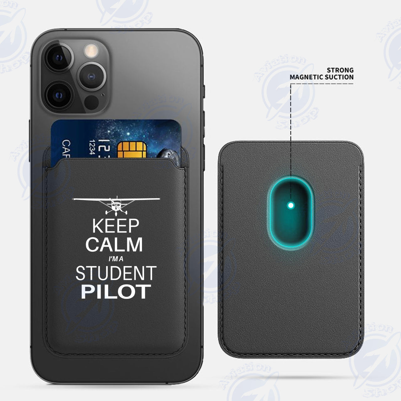 Student Pilot iPhone Cases Magnetic Card Wallet