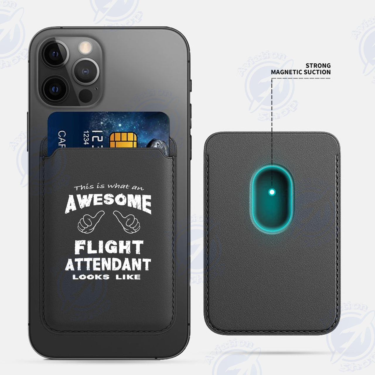 Flight Attendant iPhone Cases Magnetic Card Wallet