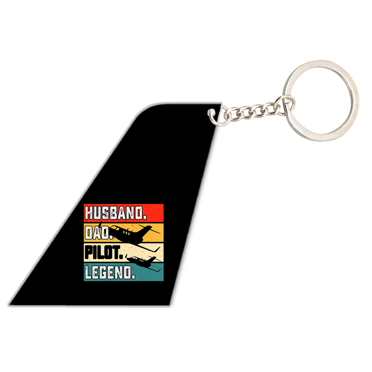 Husband & Dad & Pilot & Legend Designed Tail Key Chains