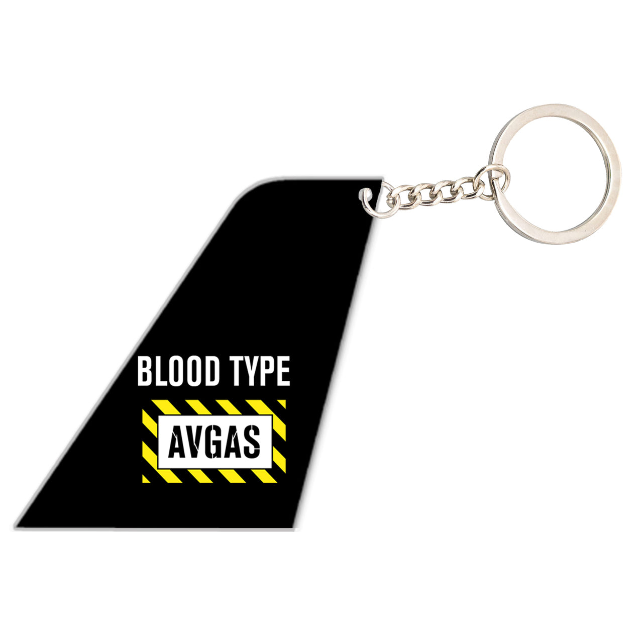 Blood Type AVGAS Designed Tail Key Chains