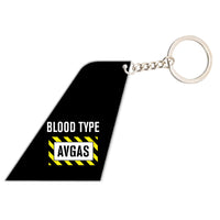 Thumbnail for Blood Type AVGAS Designed Tail Key Chains