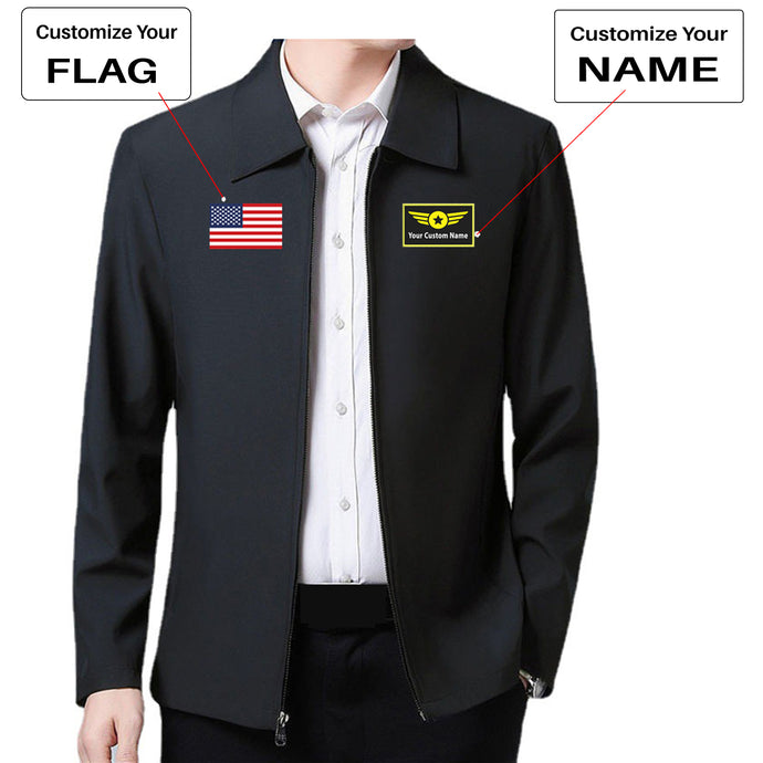 Custom Flag & Name with (Special Badge) Designed Stylish Coats