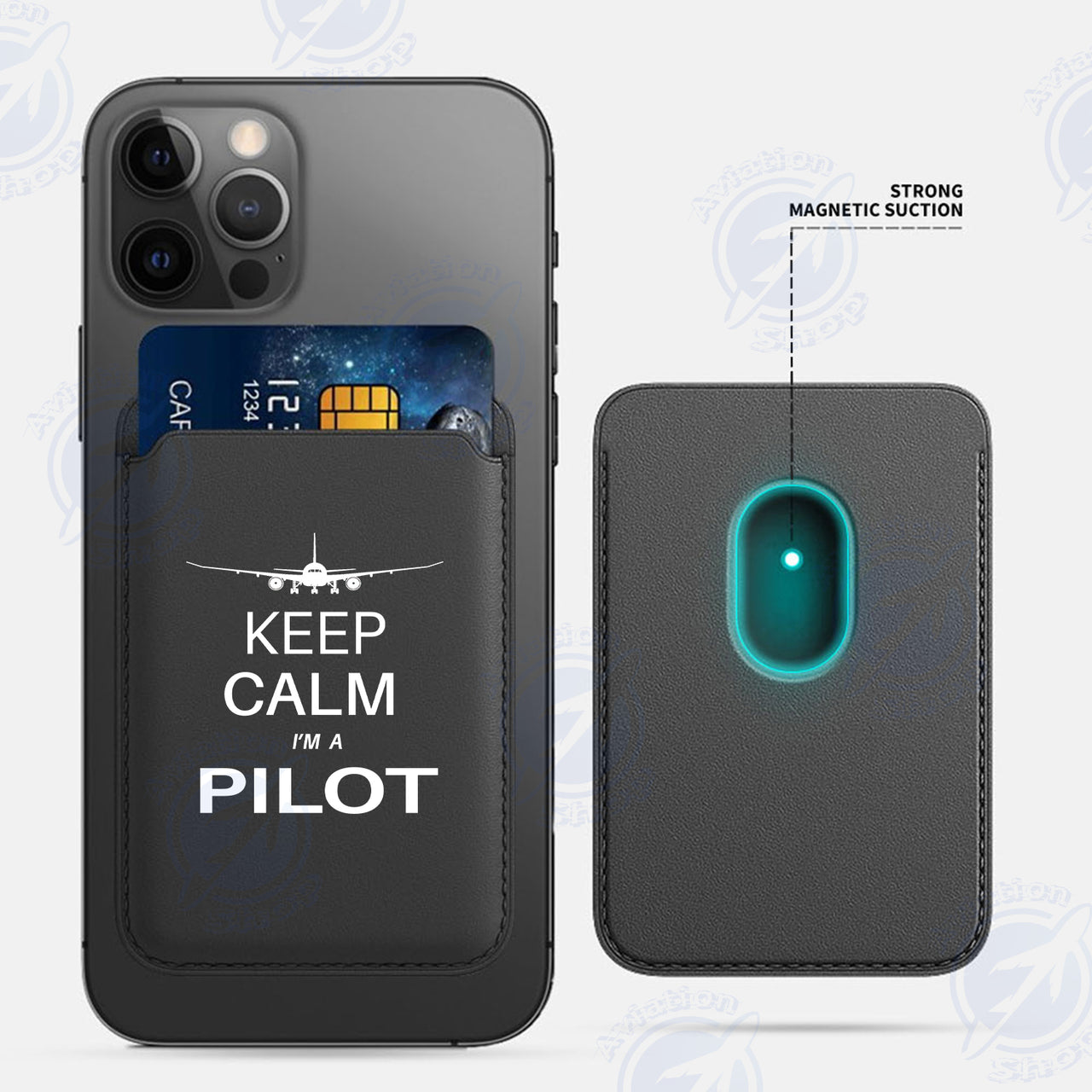 Pilot (777 Silhouette) iPhone Cases Magnetic Card Wallet