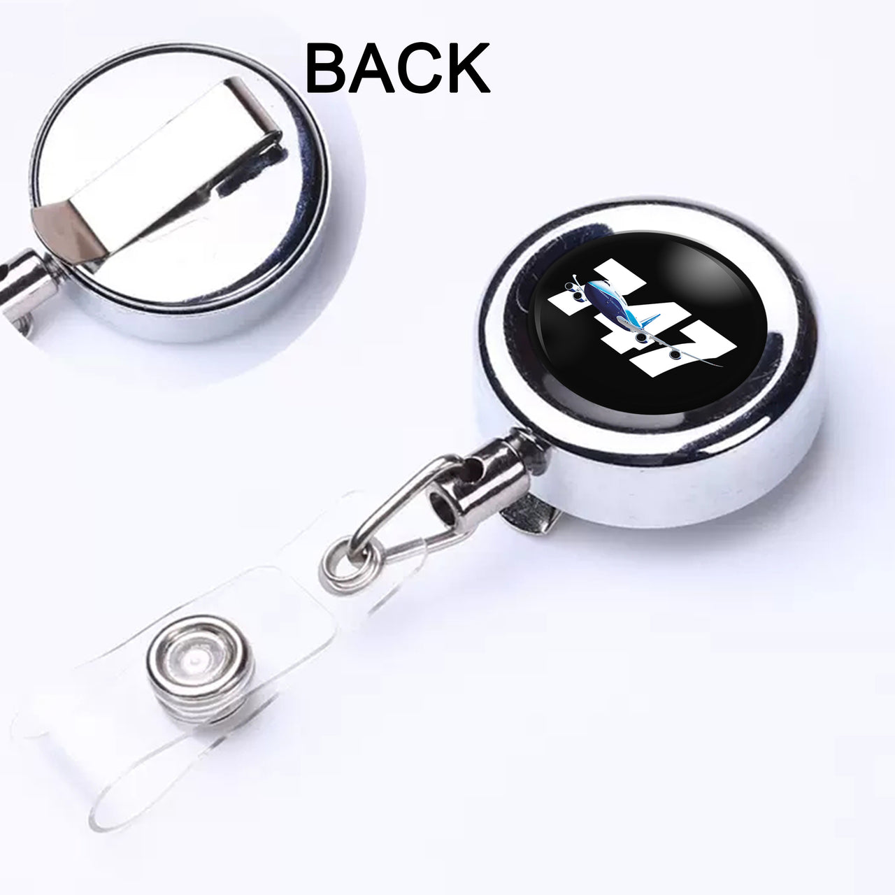 Super Boeing 747 Designed Retractable ID Card Badge