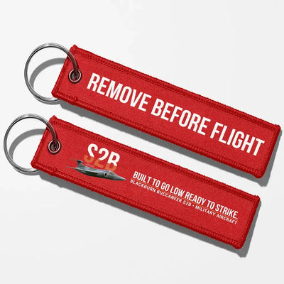 Blackburn Buccaneer S2B Aviator Key Chains - Red - Remove Before Flight