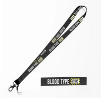 Thumbnail for Blood Type AVGAS lanyard - black