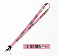 Thumbnail for Blood Type AVGAS lanyard - pink
